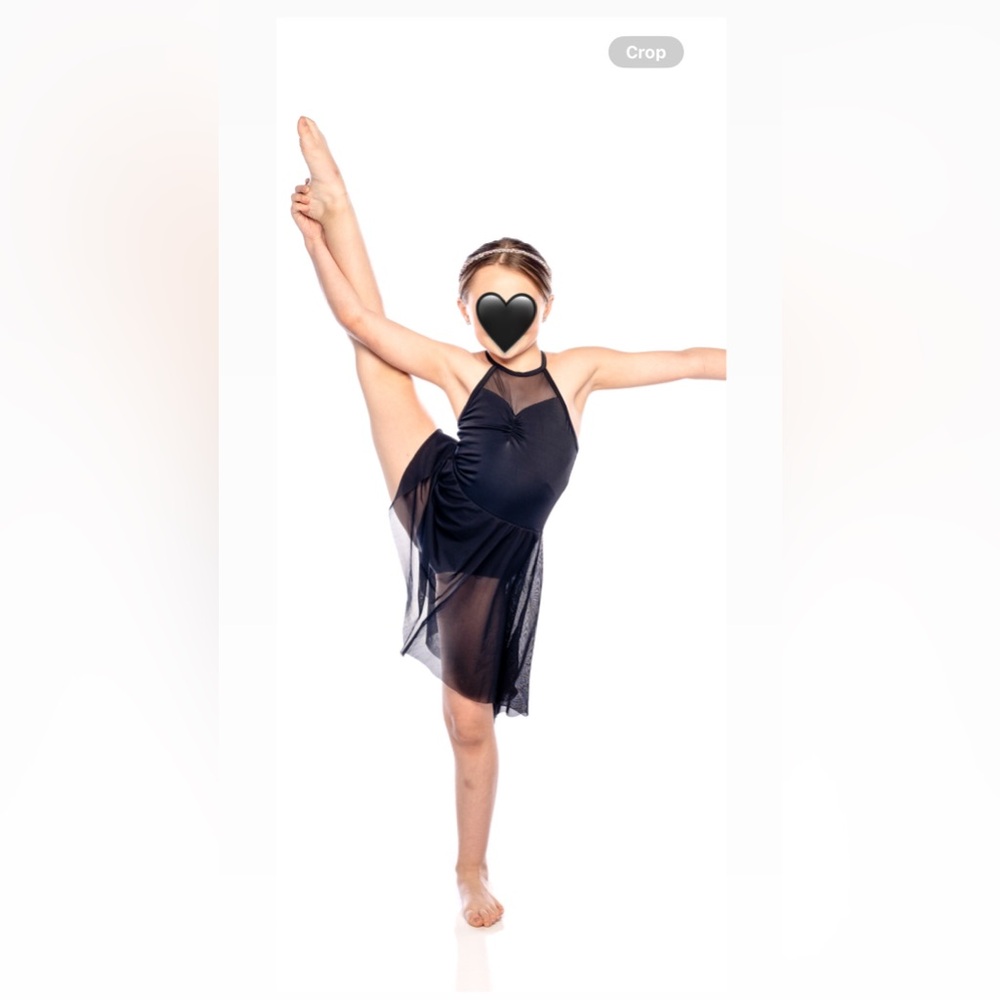 Weissman Black IC Leotard with Mesh overlay